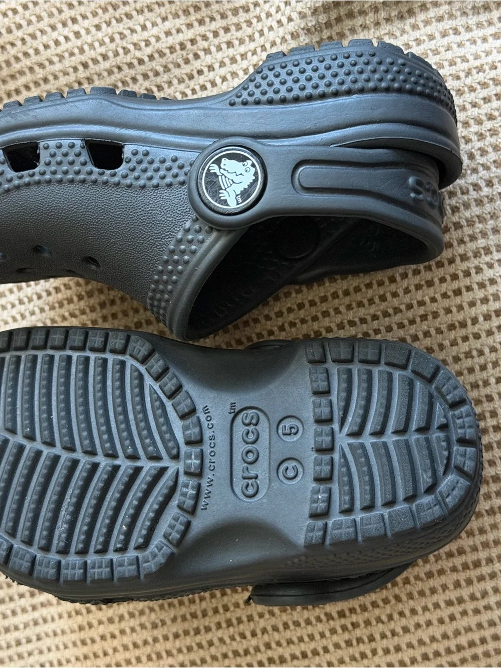 CROCS Kids Black Classic Clog Sandals
